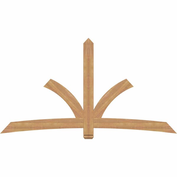 Ekena Millwork Davenport Timber Gable Bracket, Western Red Cedar, 96"W x 52"H x 1 1/2"D x 5 1/2"F, 13/12 Pitch GBW096X52X0206DAV00SWR - main